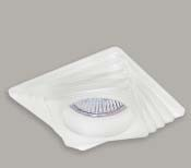 Aro fijo cuadrado cristal blanco mate AIMUR 1026-06