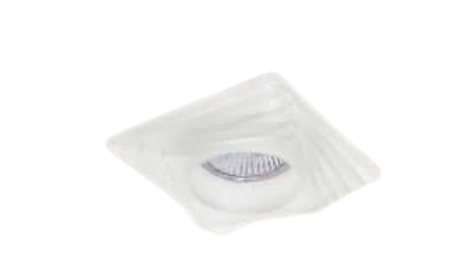 Aro fijo cuadrado Aimur de cristal blanco mate – 1026-06