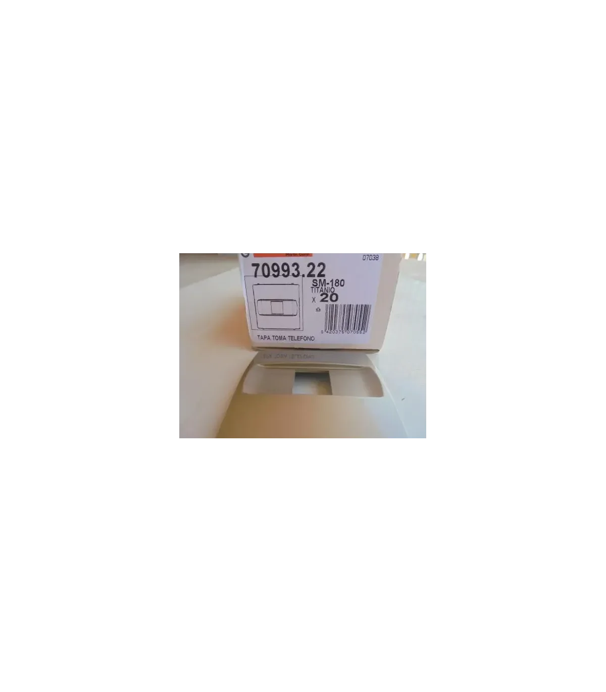 Tapa toma telefono titanio Schneider Electric 70993.22