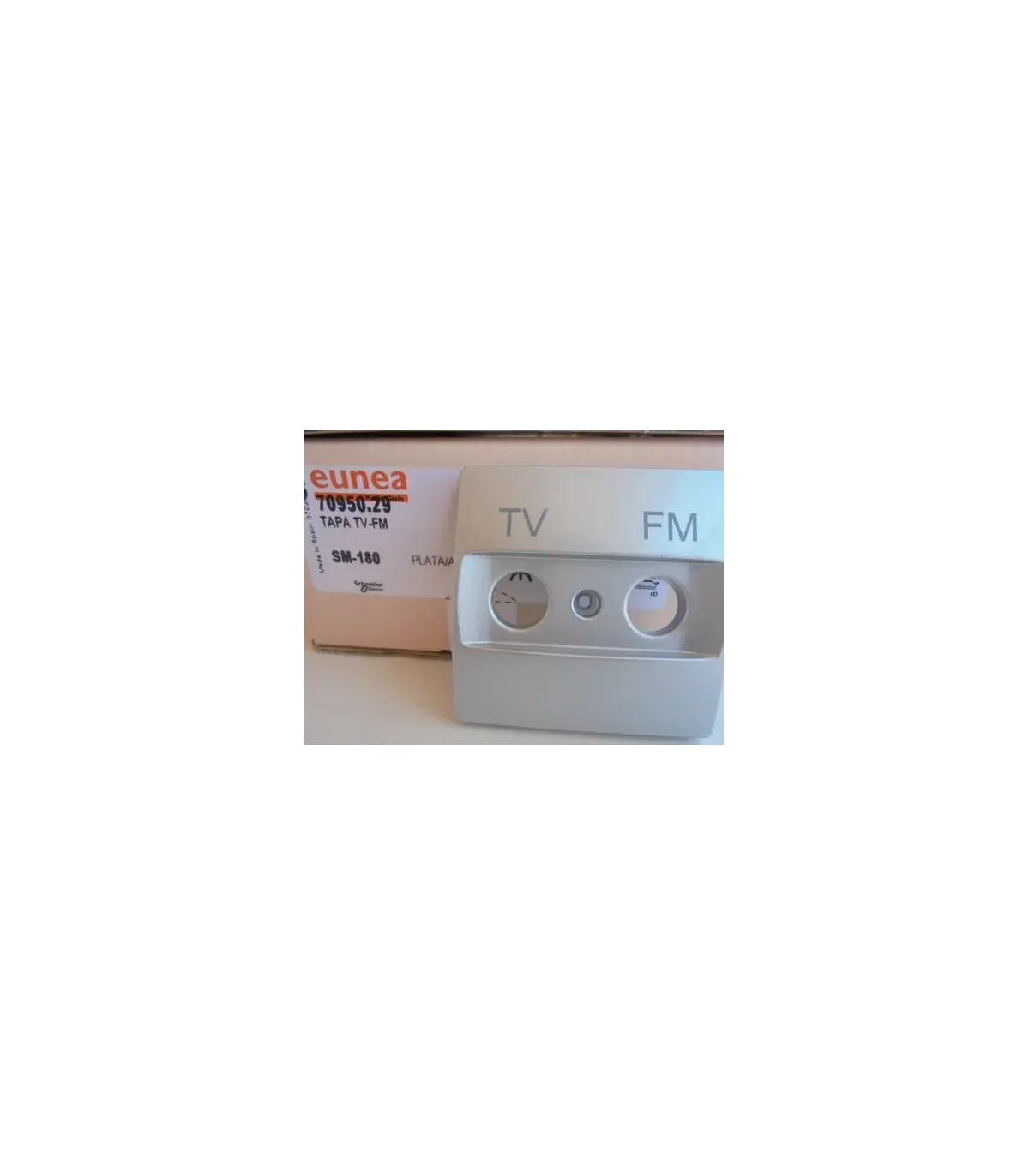 Tapa tv-fm plata/aluminio Schneider Electric 70950.29