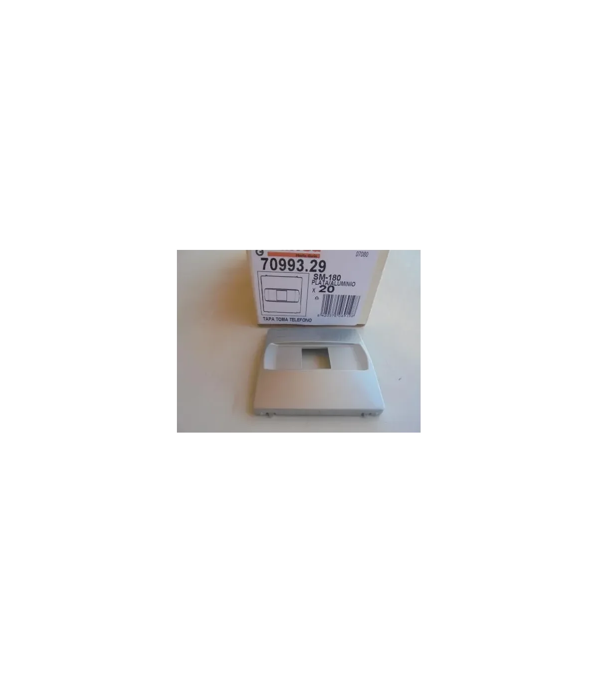Toma telfono plata aluminioi Schneider Electric 70993.29