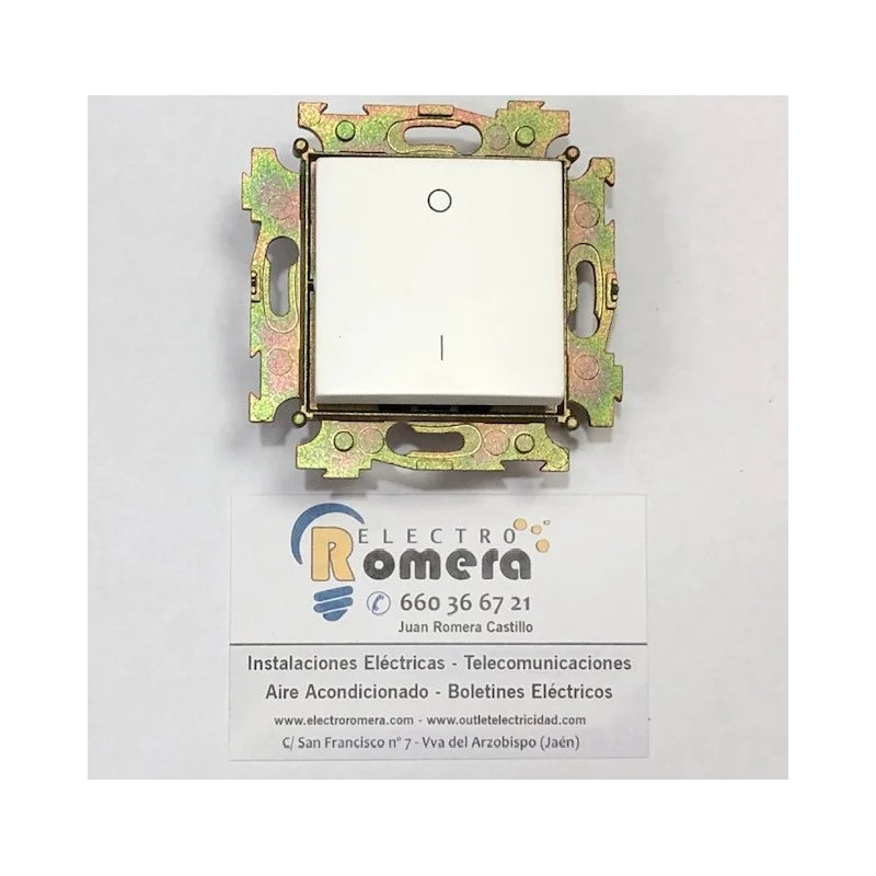 Interruptor bipolar 10a-250v blanco pola Schneider Electric 40102.18