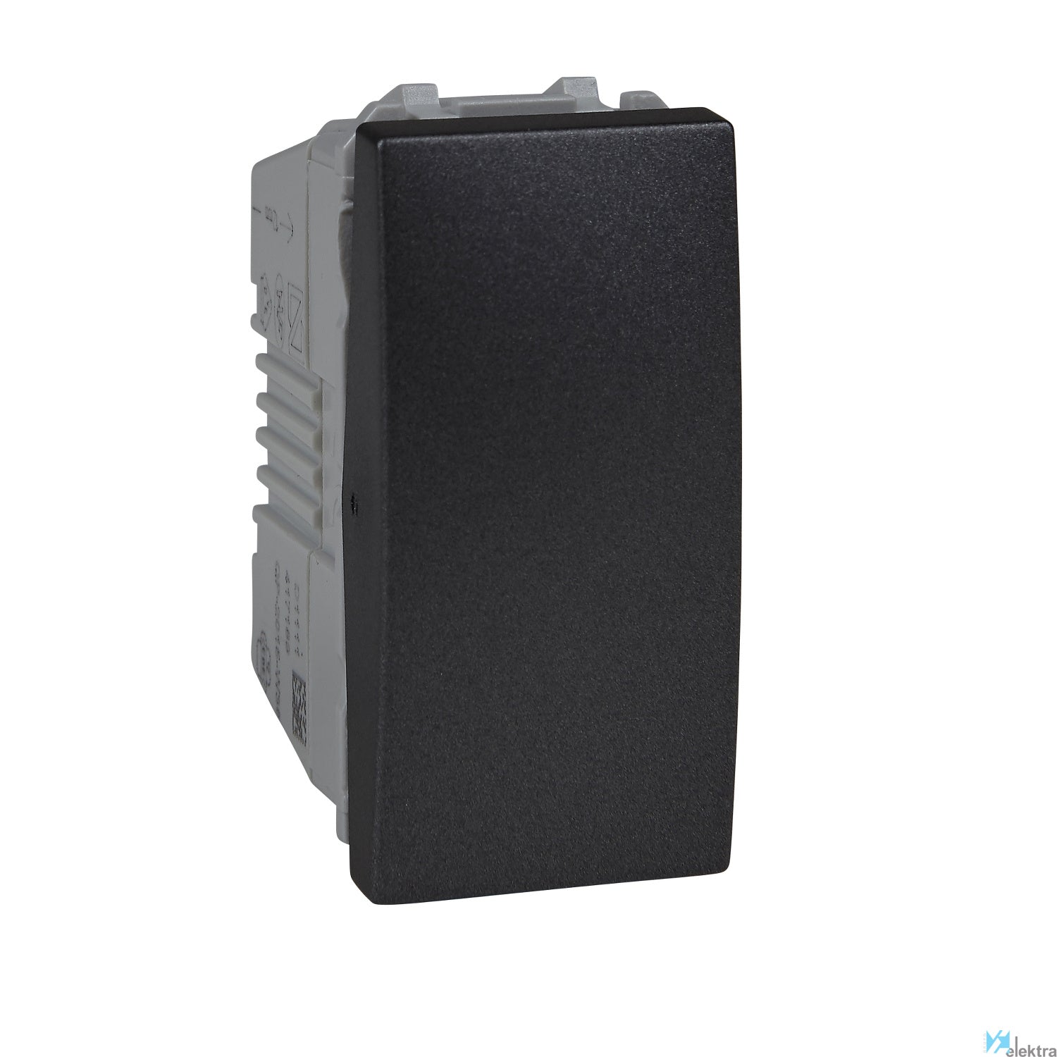 Pulsador estrecho grafito Schneider Electric U3.106.12