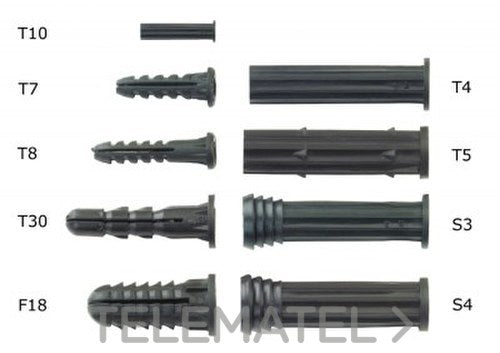 Taco t-10 pared normal (1.000 unidads) CAHORS 0956000B