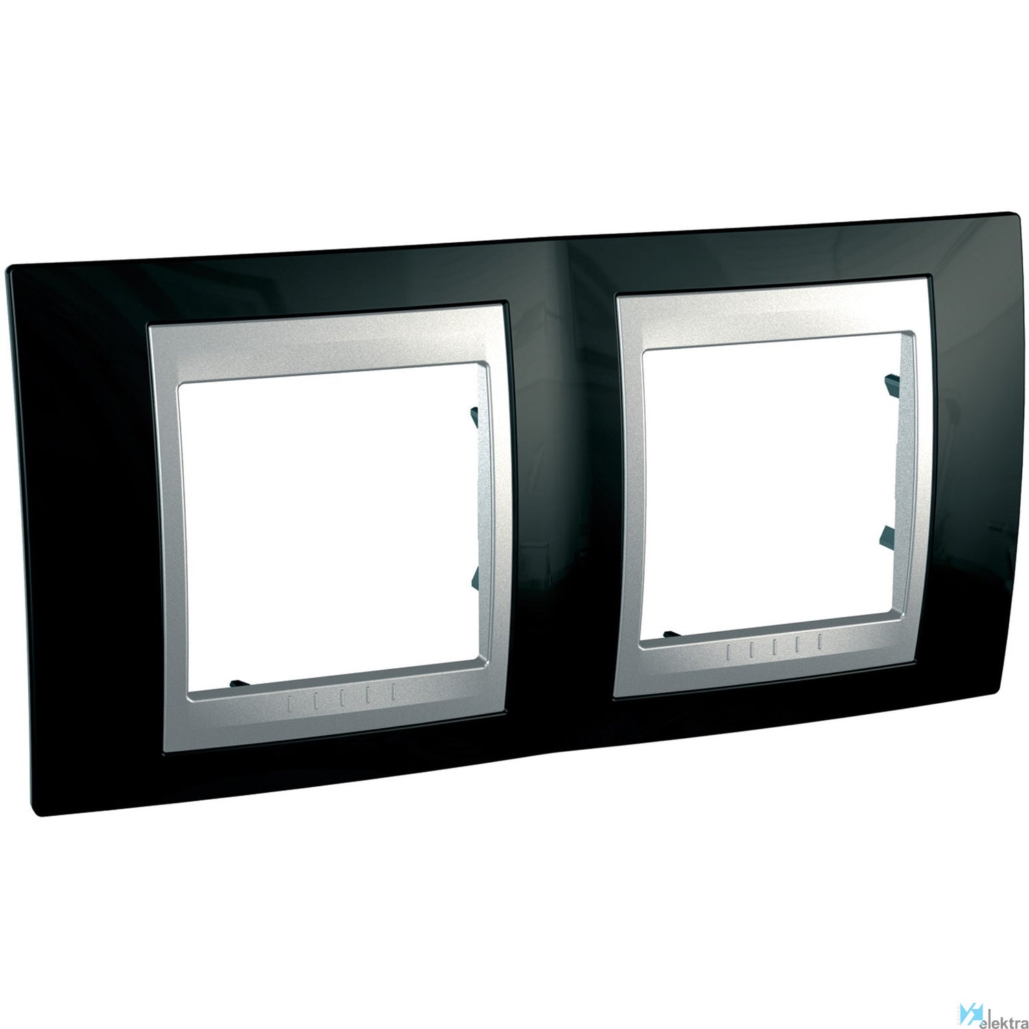 Marco top 2 elementos negro rodio (unica Schneider Electric U66.004.093