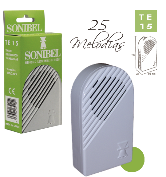 Timbres electronicos clasicos 25 melodia SONIBEL TE15