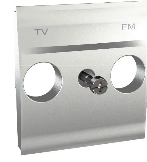 Carátula para toma TV/R Schneider Electric Unica aluminio – Ref. U9.440.30