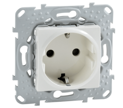 Base schuko 16a con bastidor marfil (uni Schneider Electric MGU5.037.25