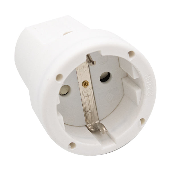 Base Schuko hembra de goma blanca Atmoss