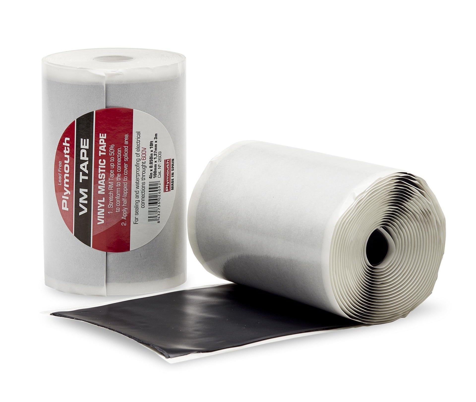 Rollo de masilla aislante Plymouth VM 2609 con refuerzo de vinilo