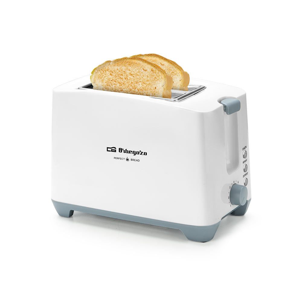 Tostador blanco Orbegozo TO 3020 de dos ranuras