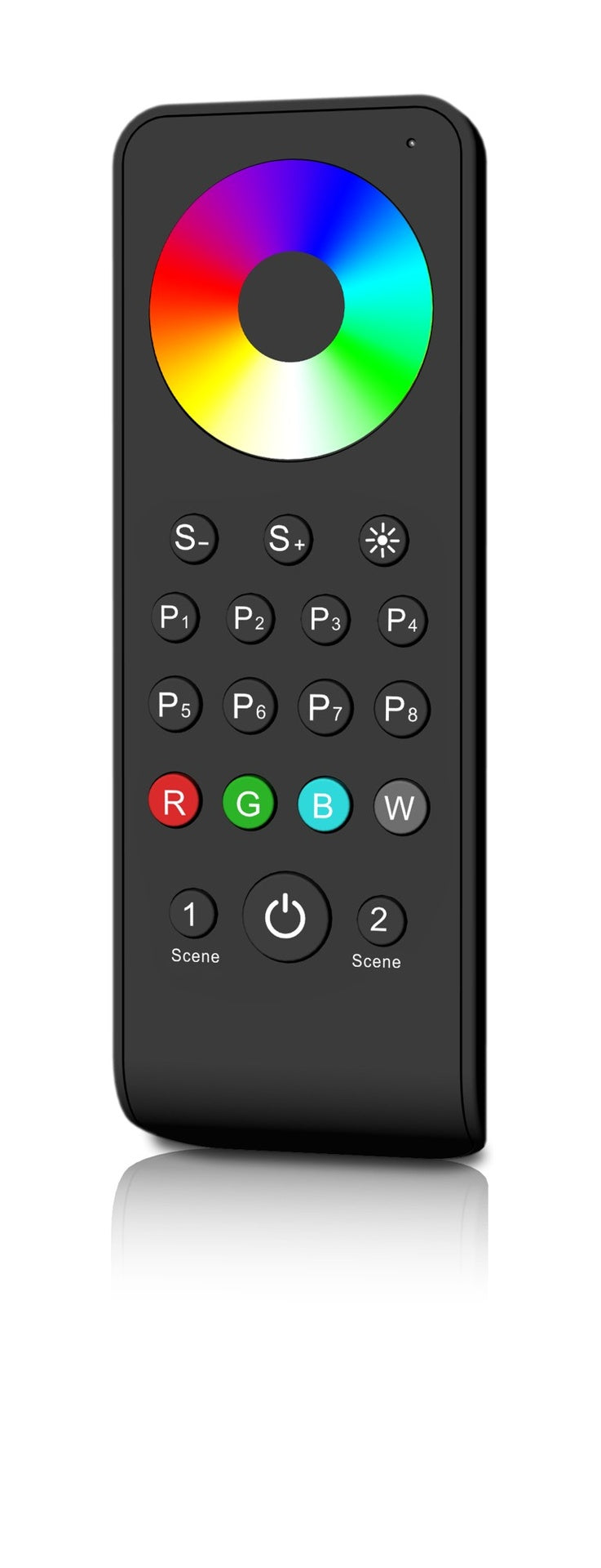 Mando a distancia RF negro Atmoss con rueda de color