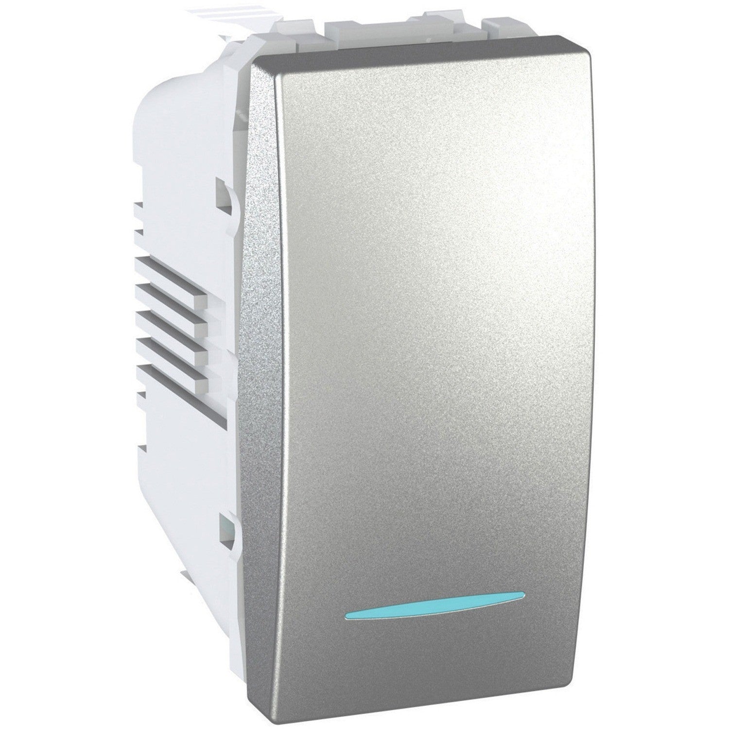Interruptor aluminio con piloto Schneider Electric Unica