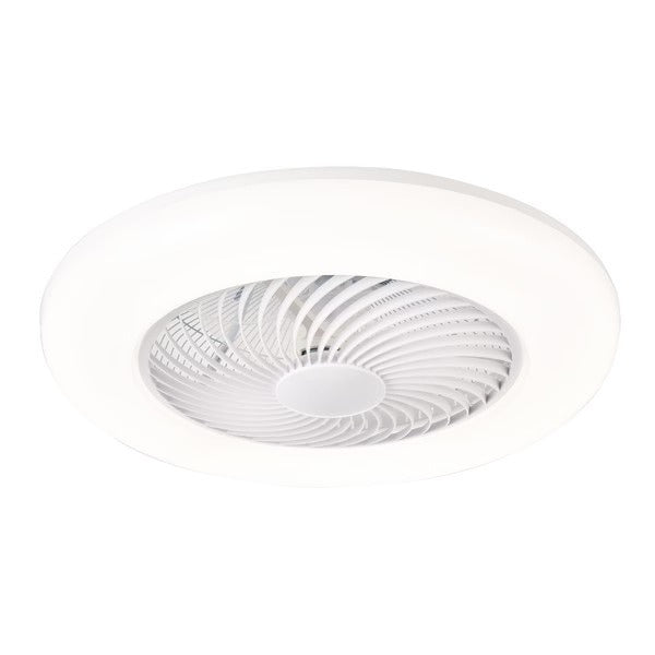 Plafón de techo blanco con ventilador Aimur