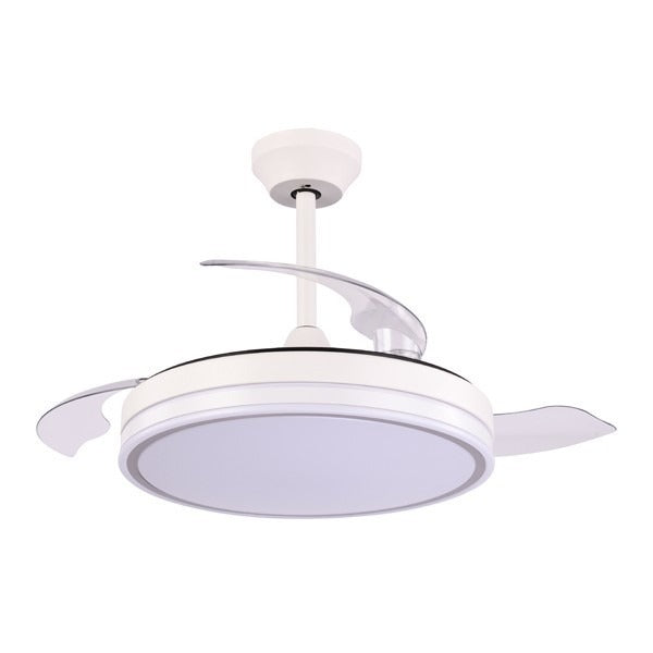 Ventilador de techo Aimur con aspas retráctiles y luz LED
