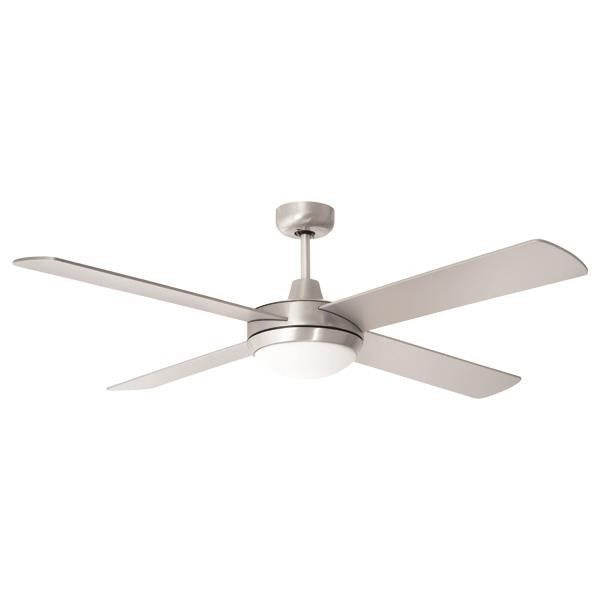 Ventilador de techo Aimur de cuatro aspas en níquel