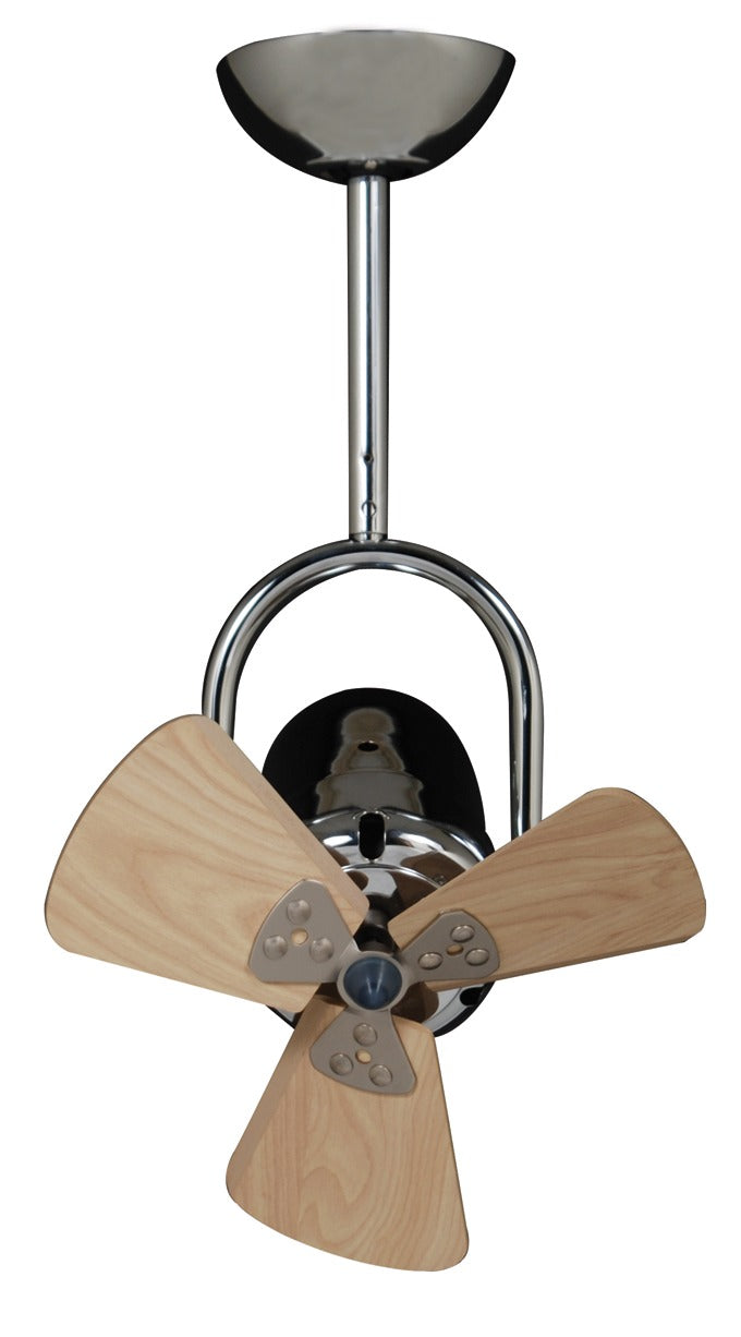 Ventilador de techo orientable Aimur de madera y cromo