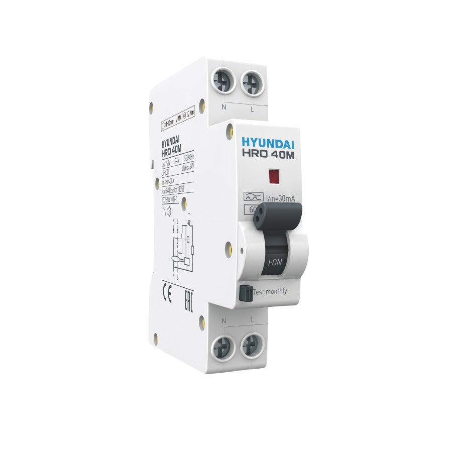 Interruptor magnetotérmico-diferencial Hyundai Electric HRO40