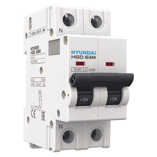 Interruptor magnetotérmico Hyundai Electric HGD63-M 1P+N