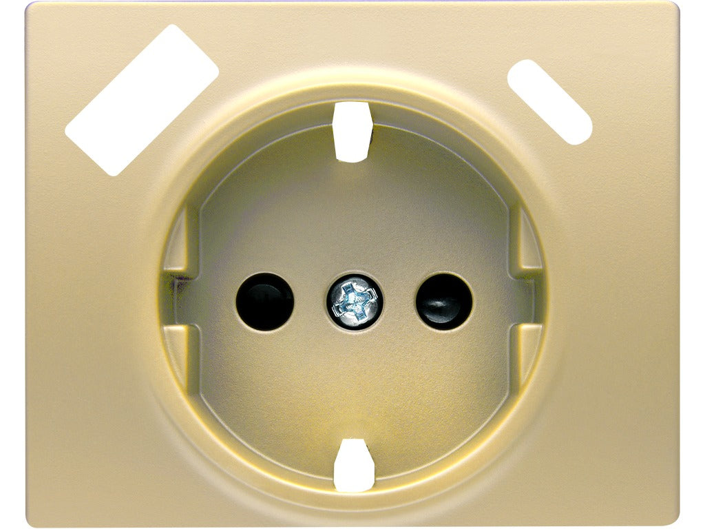 Tapa Schuko con USB BJC Iris dorado odisea