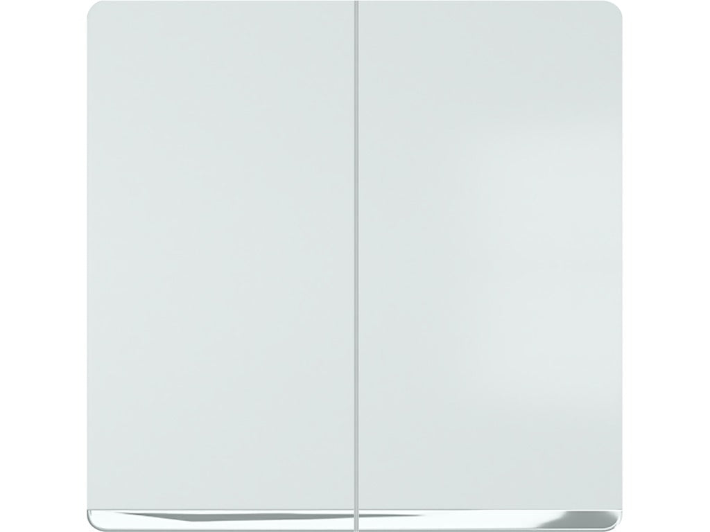 Tecla doble BJC Miro blanco polar con embellecedor cromo
