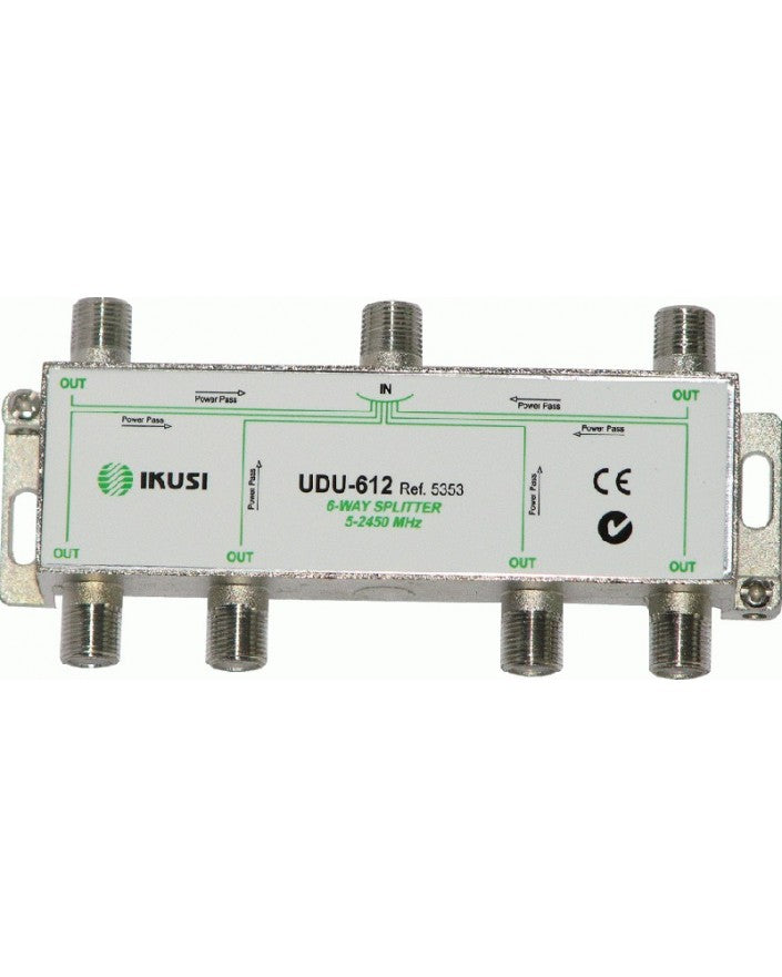 Distribuidor de TV de 6 salidas Ikusi UDU-612