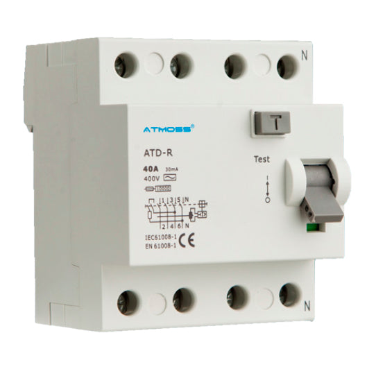 Interruptor diferencial Atmoss 4P 40 A 30 mA