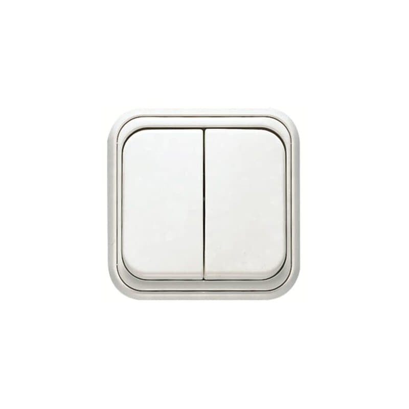 Doble interruptor Niessen Over blanco