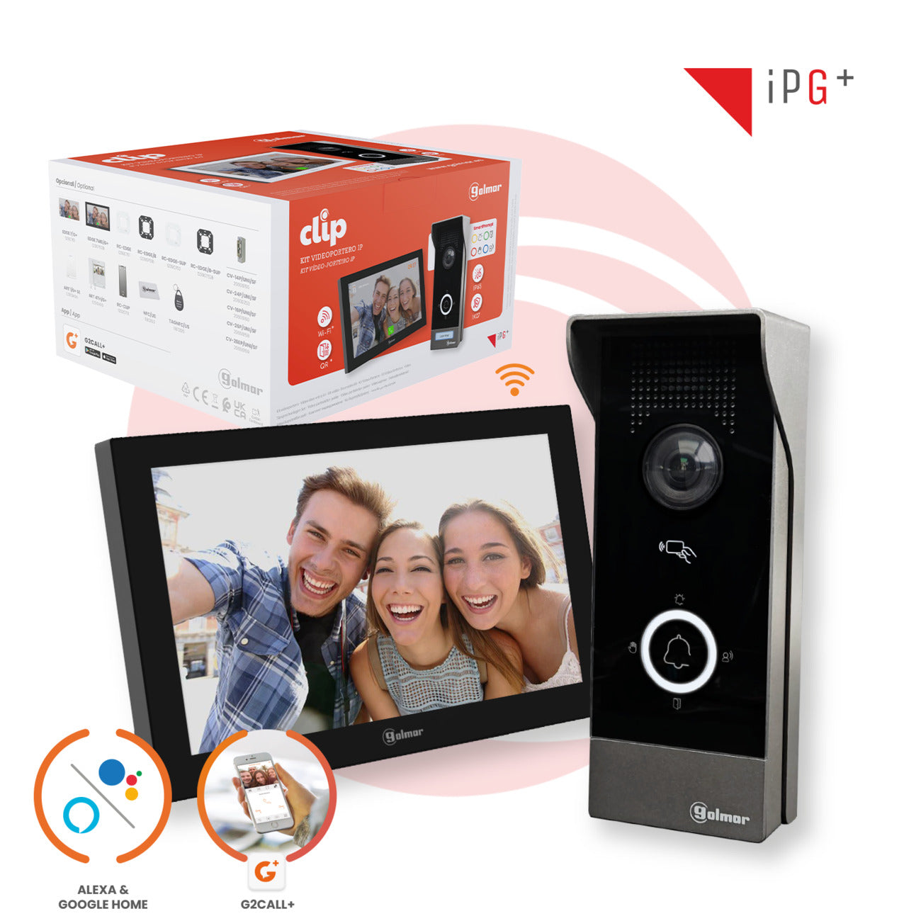 Kit de videoportero wifi Golmar Clip C5110/EDGE 7WB/G+ negro