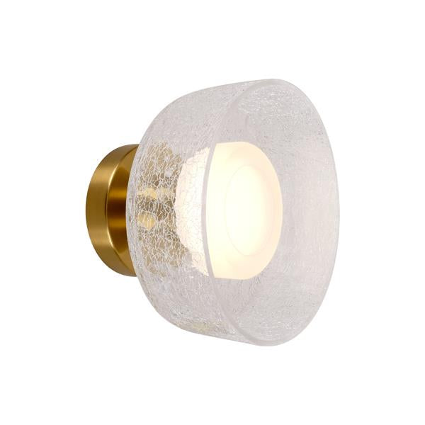 Aplique de pared Aimur Nimbus latón craquelado