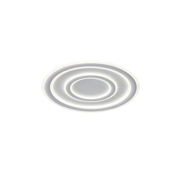 Plafón de techo Aimur Motivo blanco de anillos 3840 lm