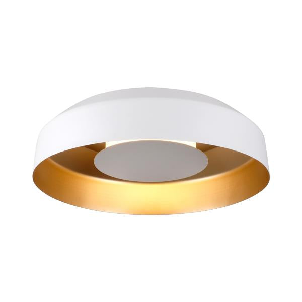 Plafón de techo Aimur Stigma blanco y dorado