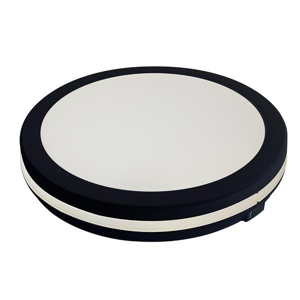 Plafón de exterior Aimur Oben negro Ø400 mm