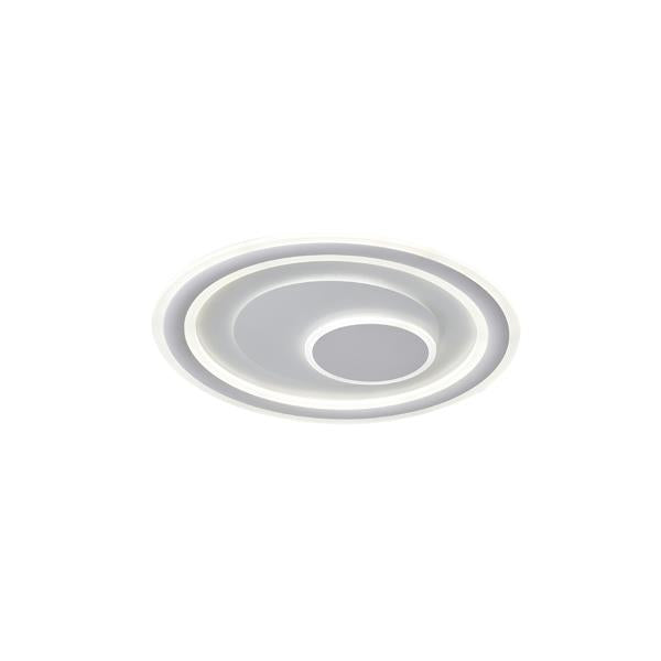 Plafón de techo Aimur Motivo blanco de anillos 3300 lm