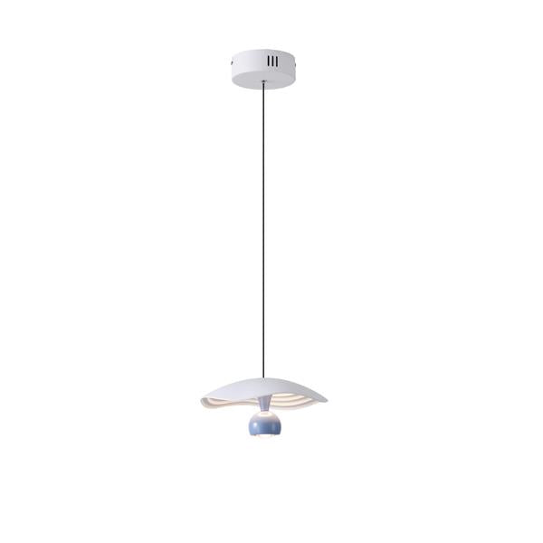 Lámpara colgante Aimur Enigma blanco y azul