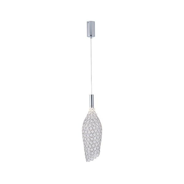 Lámpara colgante Aimur Perforato alargada plata Ø146 mm