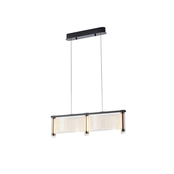 Lámpara colgante Aimur Ravena oro francés de 2 luces