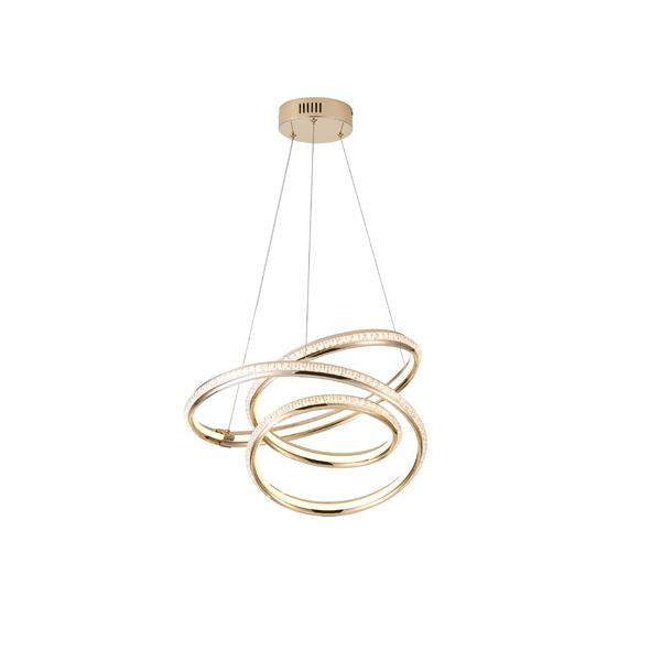 Lámpara colgante Aimur Saturn oro 38 W