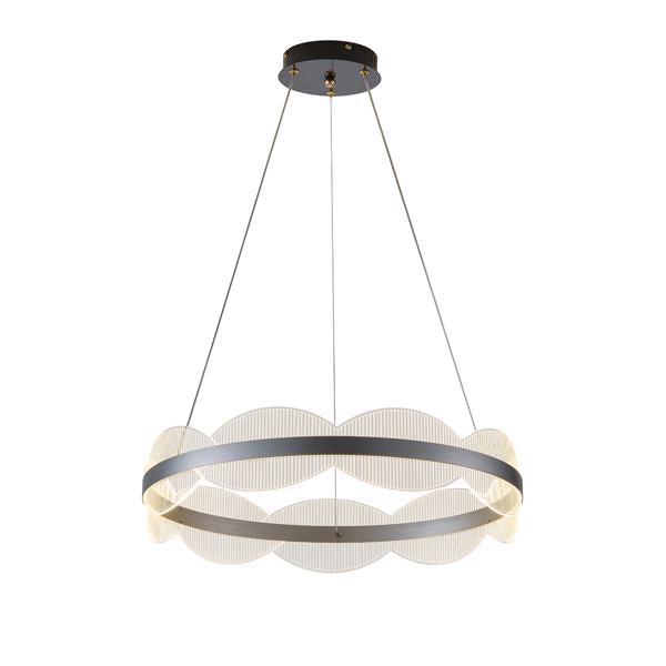Lámpara colgante Aimur Torino plata Ø600 mm