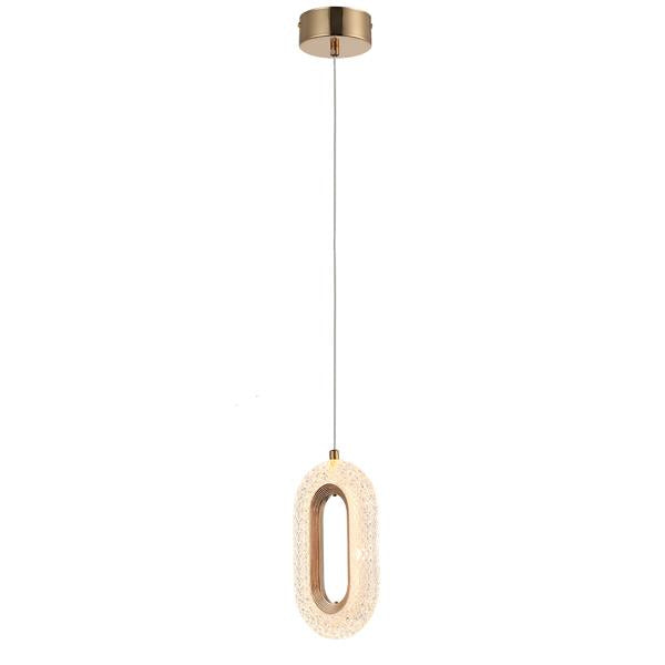 Lámpara colgante Aimur Kriko oro rosa de 1 luz