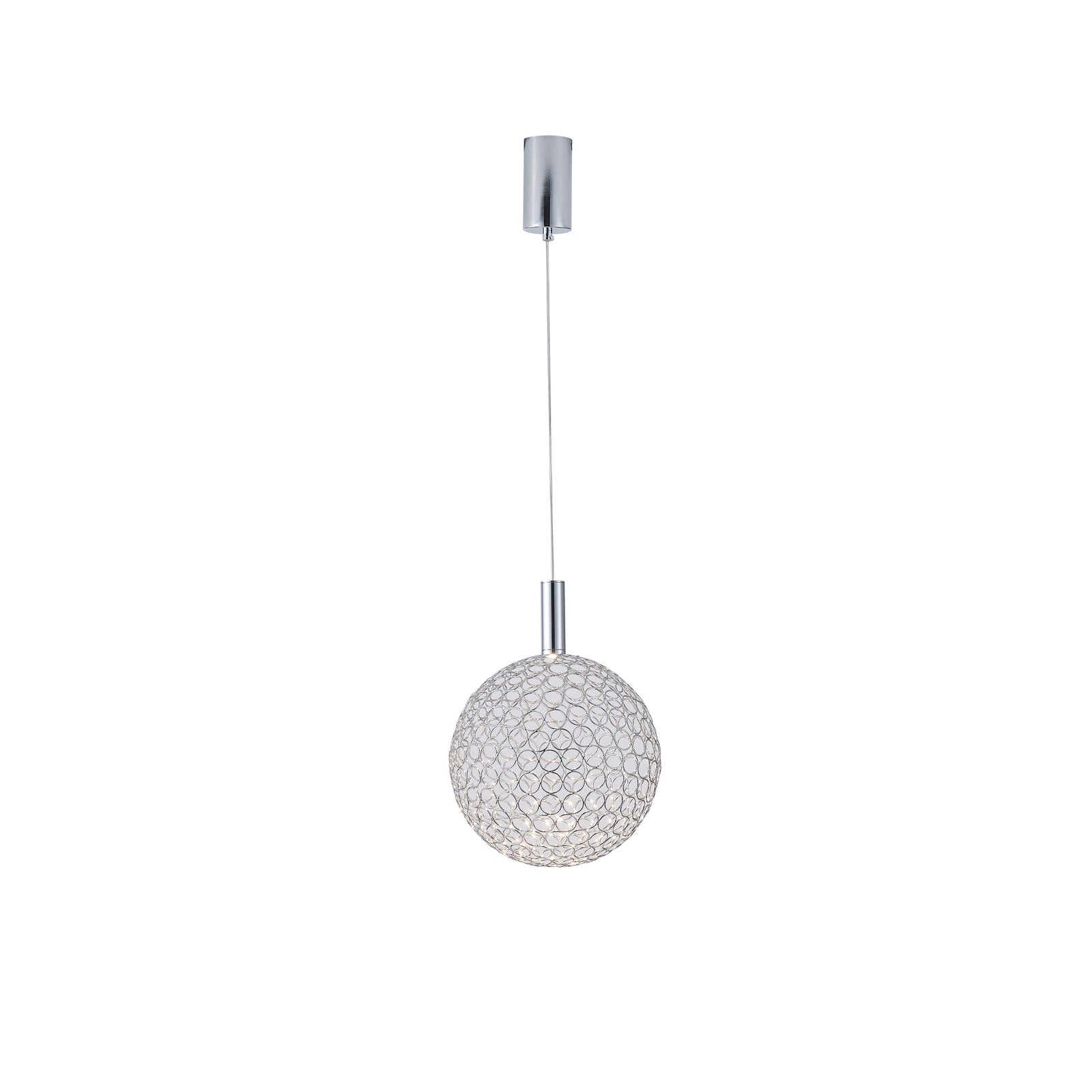 Lámpara colgante Aimur Perforato de bola plata Ø200 mm
