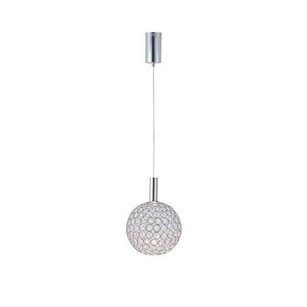 Lámpara colgante Aimur Perforato de bola plata Ø250 mm