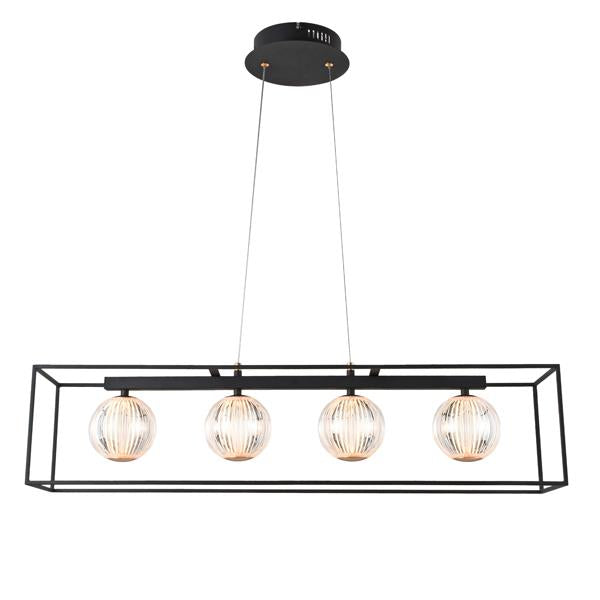 Lámpara colgante Aimur Box negro