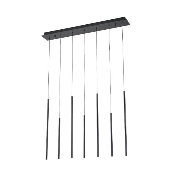 Lámpara colgante Aimur Cascade negro de 7 luces