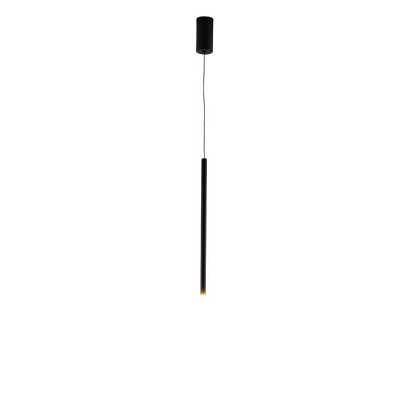 Lámpara colgante Aimur Cascade negro tubo corto