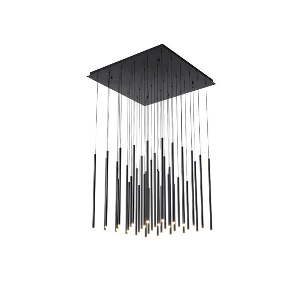 Lámpara colgante Aimur Cascade negro de 36 luces