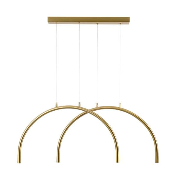 Lámpara colgante Aimur Apsis latón de doble arco