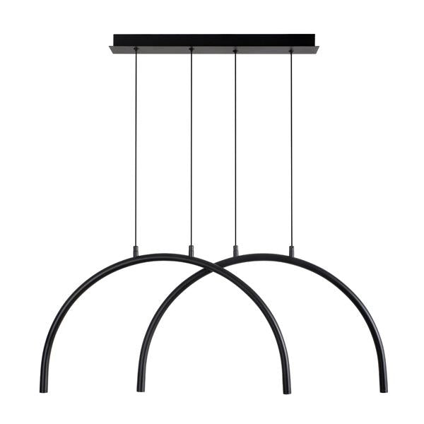 Lámpara colgante Aimur Apsis negro de doble arco