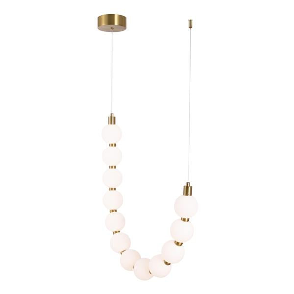 Lámpara colgante Aimur Trea bronce y blanco 430 mm