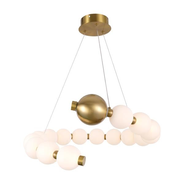 Lámpara colgante Aimur Trea bronce y blanco Ø530 mm